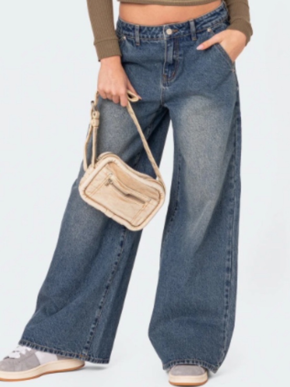 EDIKTED SUPER BAGGY WIDE LEG JEANS